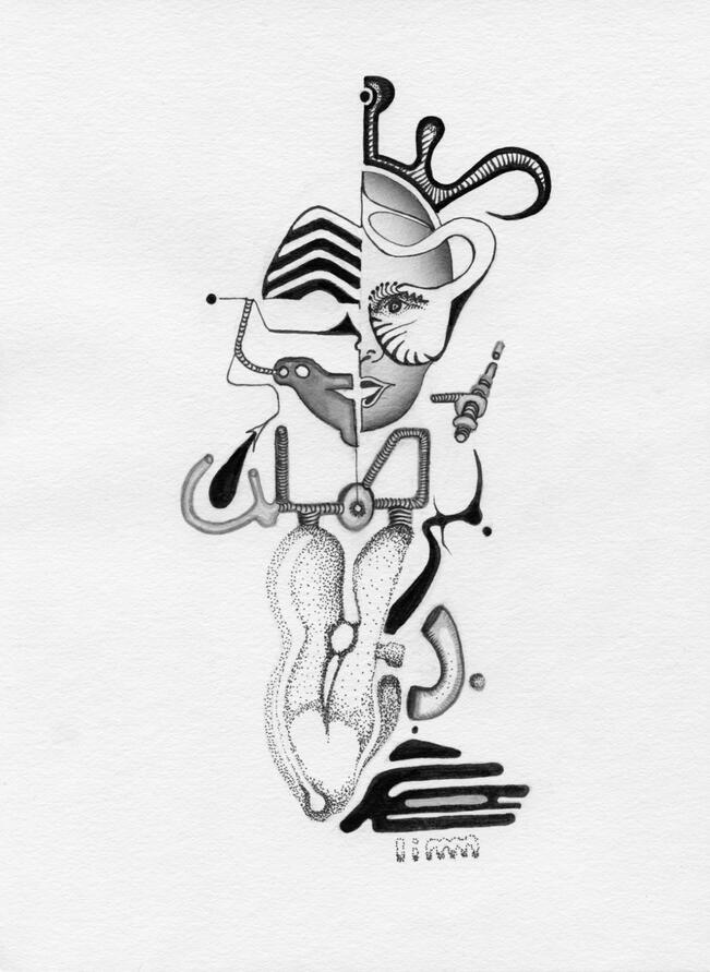 Ai Studder - Ink on Paper