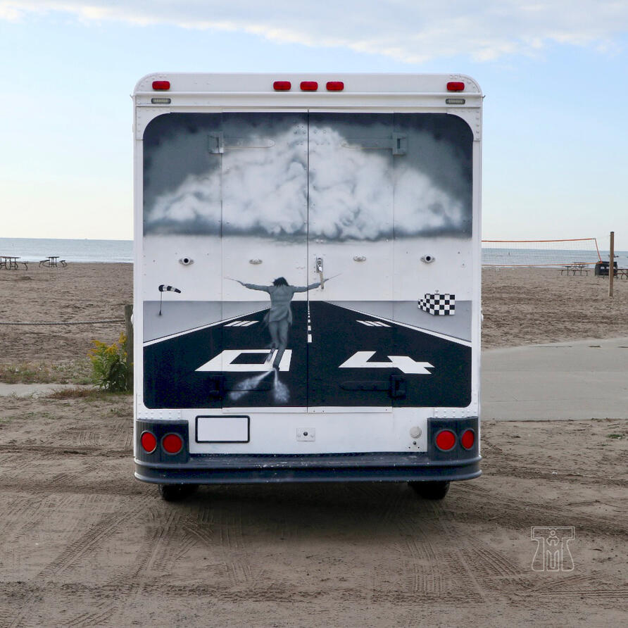 A recent mural I painted on my 1978 Grumman, my mobile studio. It is a black and white version of the album cover Watch by Manfred Mann’s Earth Band, released in 1978. Watch is one of my favourite albums from this era. Two more good things from 1978.